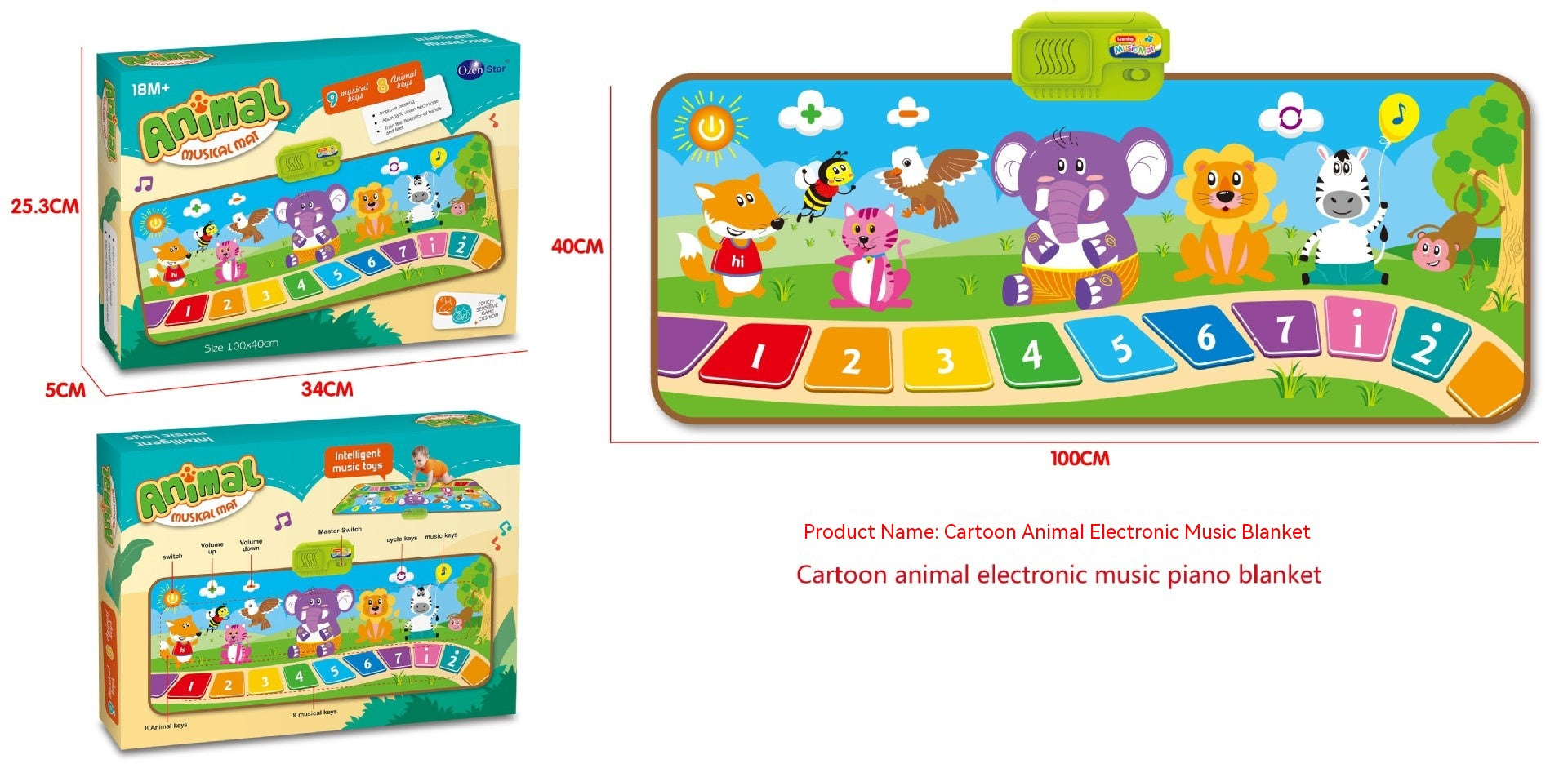 Animal Cartoon Early Education Musical Instrument Toy