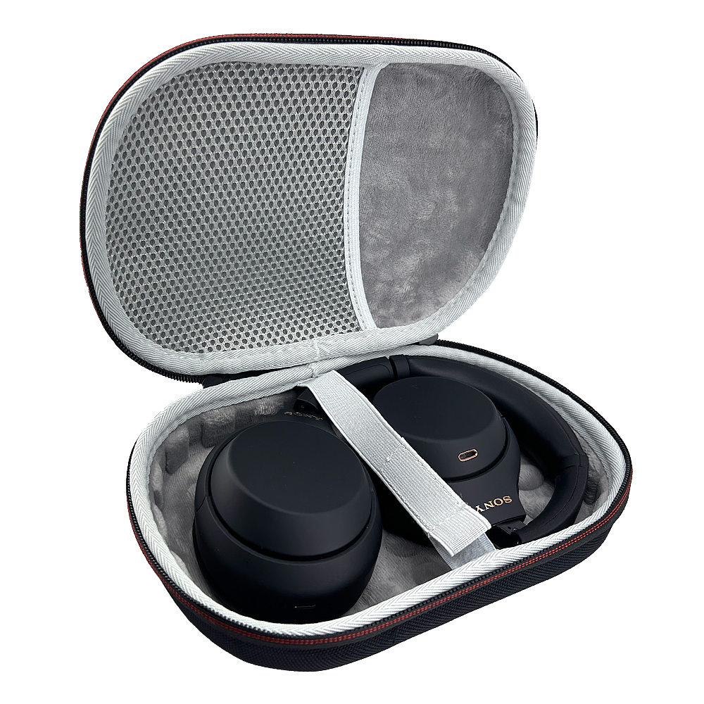 CentralSound EVA Hard Zippered Headphones Protective Carrying Case - Black