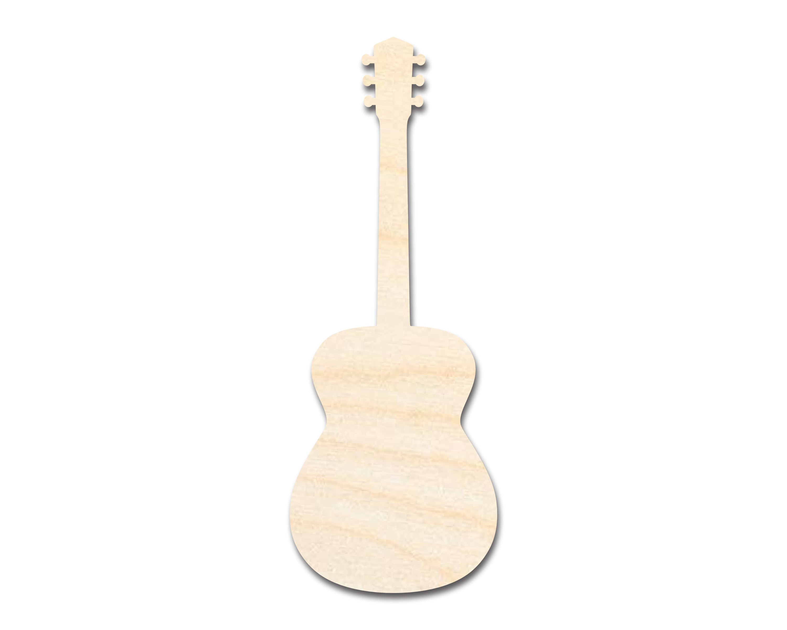 Unfinished Wood Acoustic Guitar | DIY Music Craft Cutout | up to 46"