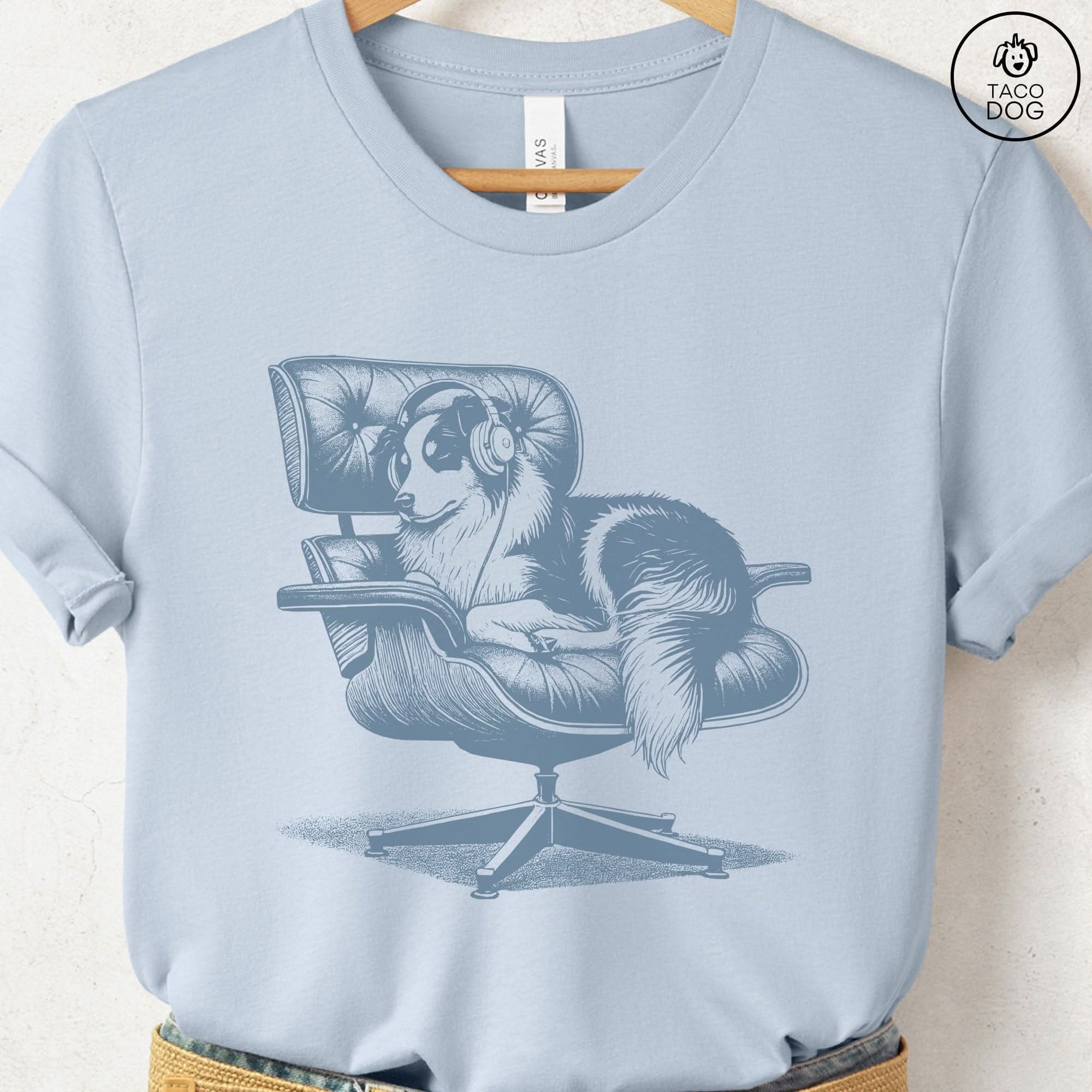Australian Shepherd Eames Aussie Headphones T-Shirt