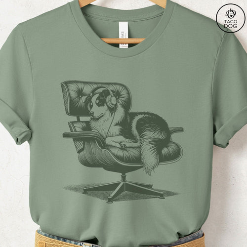 Australian Shepherd Eames Aussie Headphones T-Shirt
