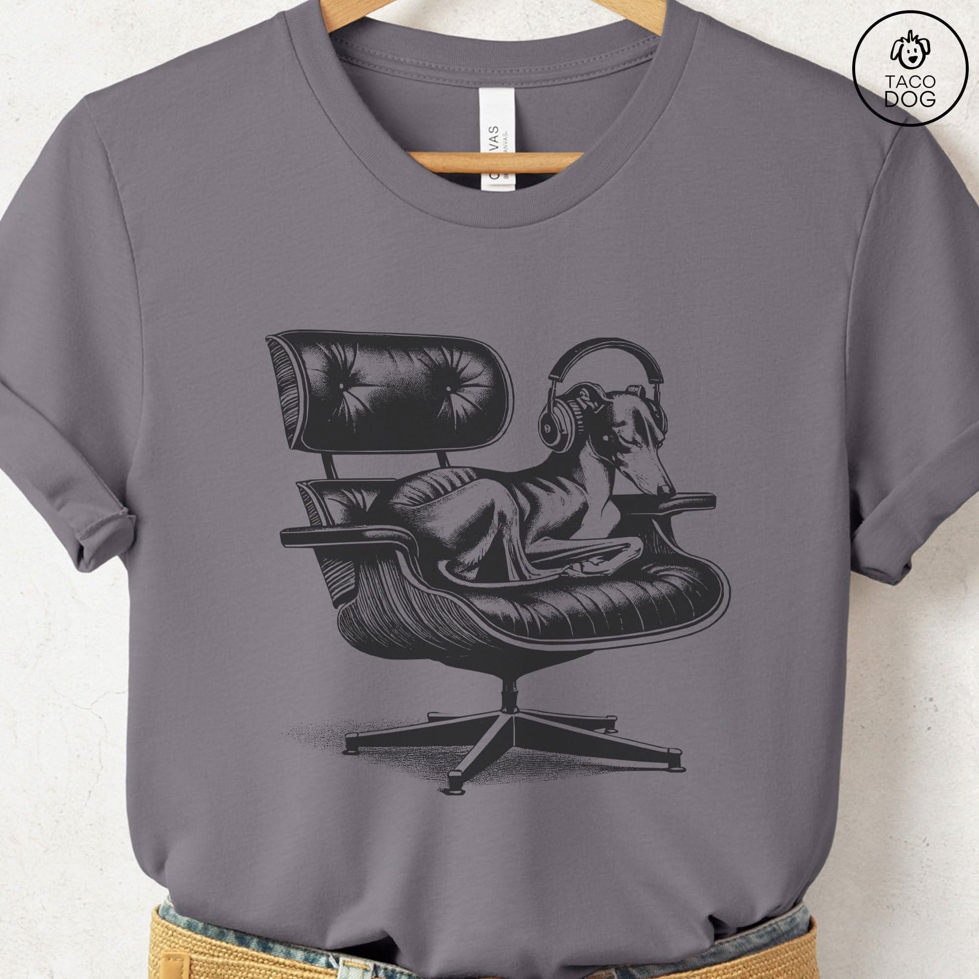 Italian Greyhound Whippet Eames Headphones T-Shirt