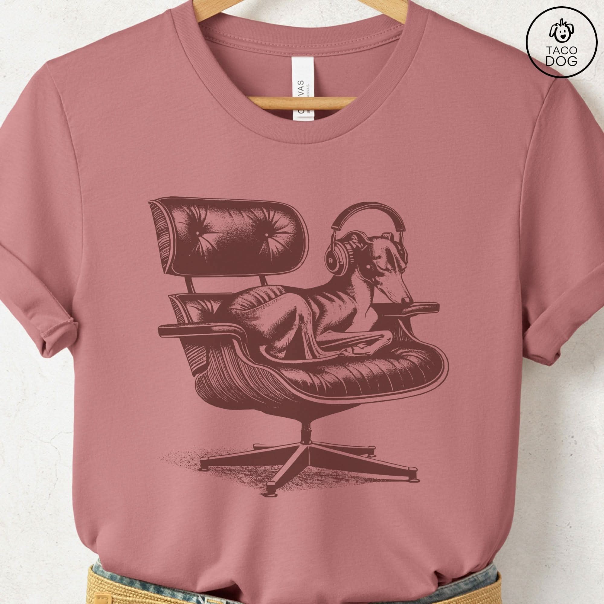 Italian Greyhound Whippet Eames Headphones T-Shirt