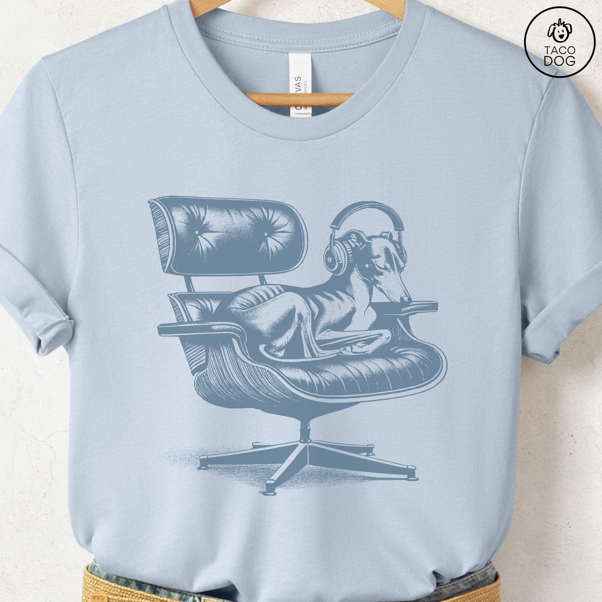 Italian Greyhound Whippet Eames Headphones T-Shirt