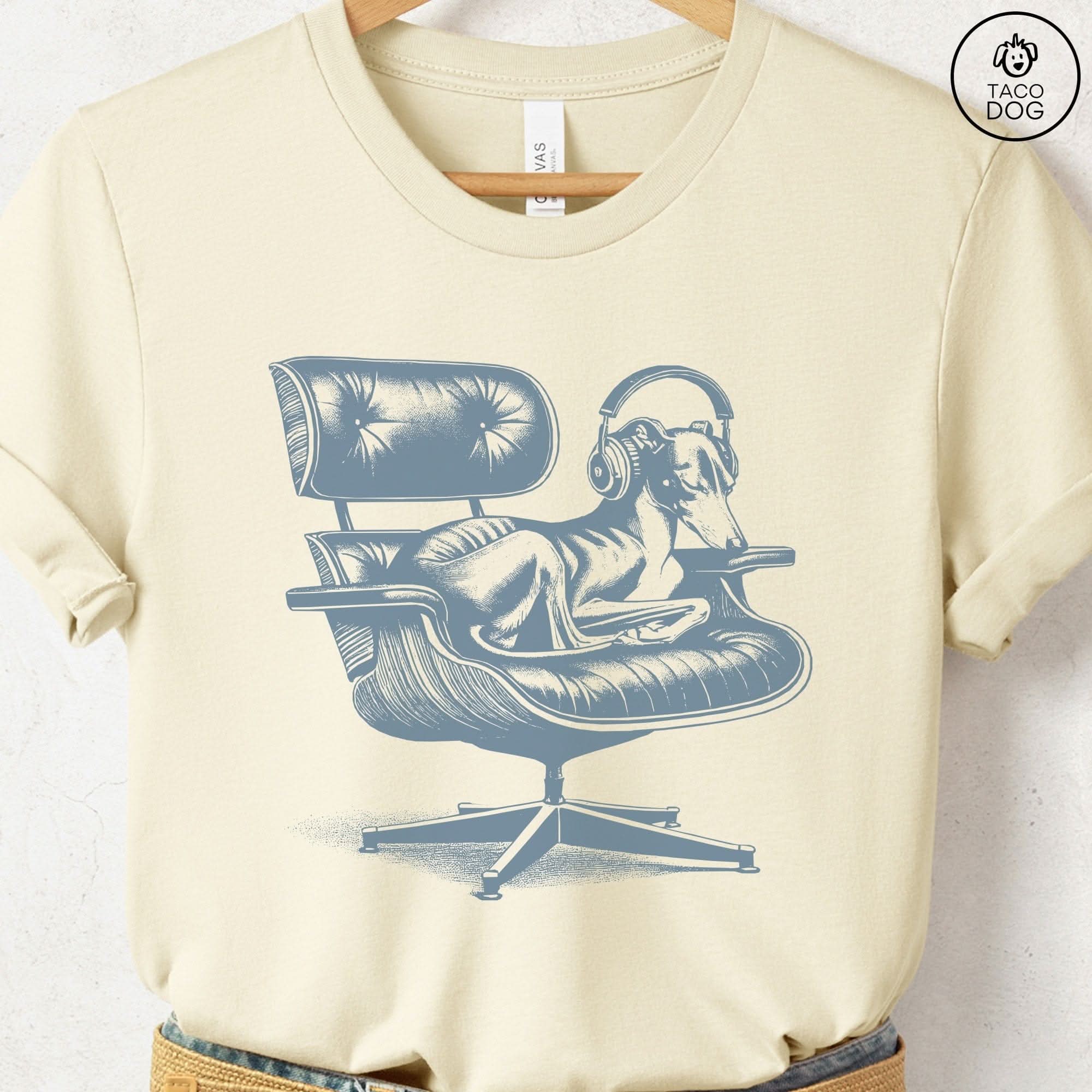 Italian Greyhound Whippet Eames Headphones T-Shirt