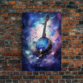 Galaxy Banjo Gift, Banjo Wall Art Canvas Print, Country Music Art, Guitar Art, Banjo Poster Print, Banjo Gifts, Musical Art