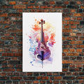 Galaxy Cello Gift, Banjo Wall Art Canvas Print, Stringed Instruments, Cello Art, Banjo Poster Print, Cello Gifts, Musical Art