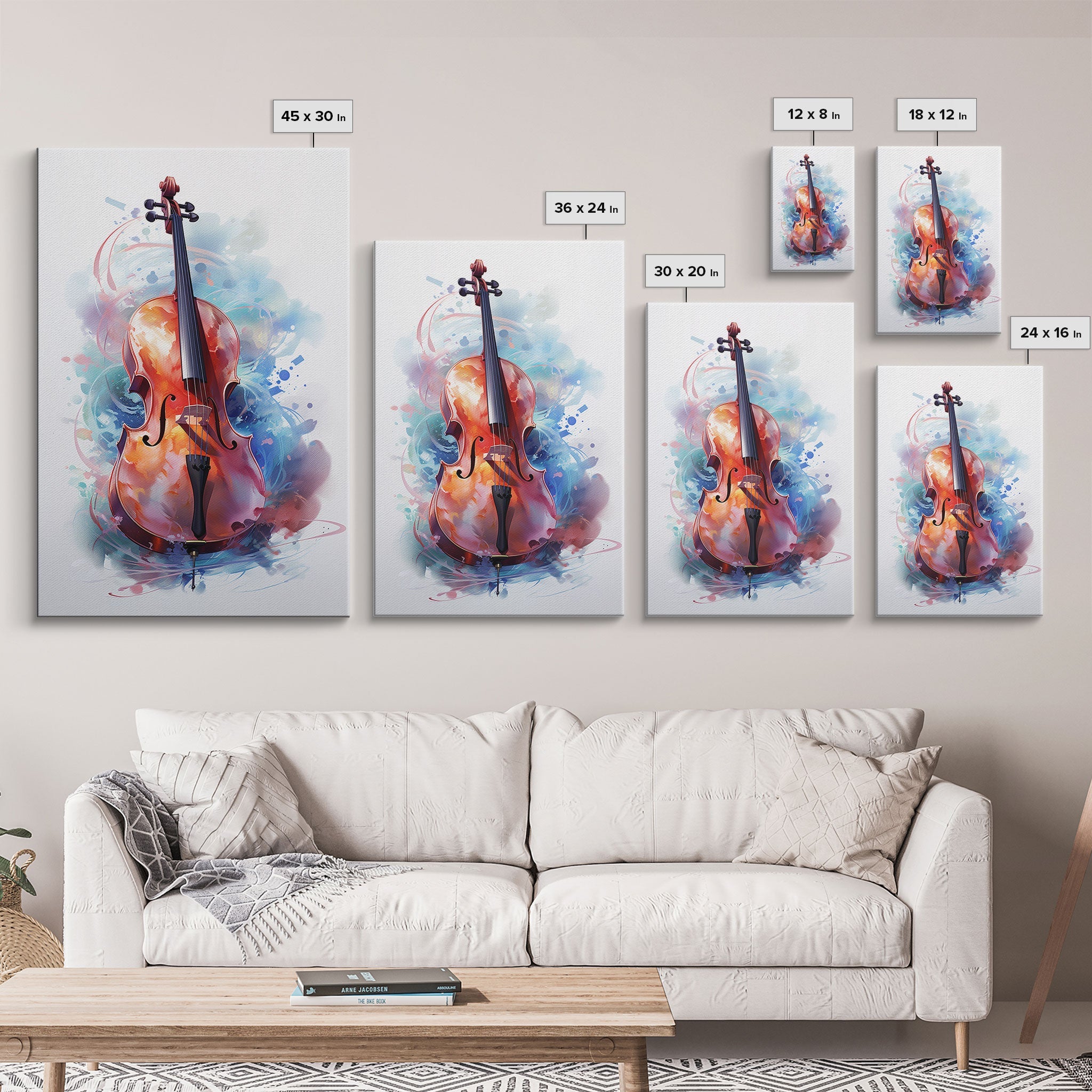 Galaxy Cello Studio Decor Gift, Banjo Wall Art Canvas Print, Stringed Instruments, Cello Art, Banjo Poster Print, Cello Gifts, Musical Art