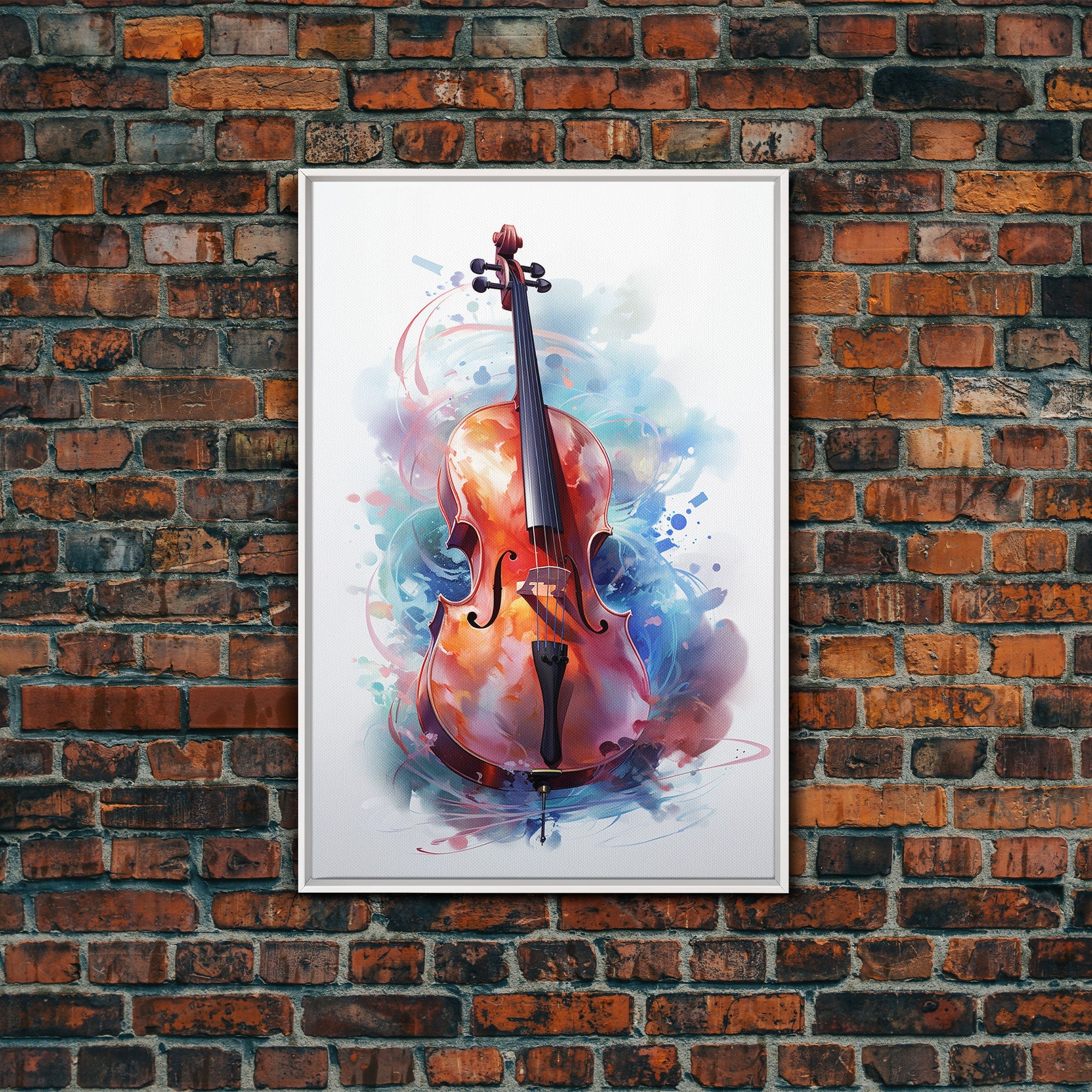 Galaxy Cello Studio Decor Gift, Banjo Wall Art Canvas Print, Stringed Instruments, Cello Art, Banjo Poster Print, Cello Gifts, Musical Art