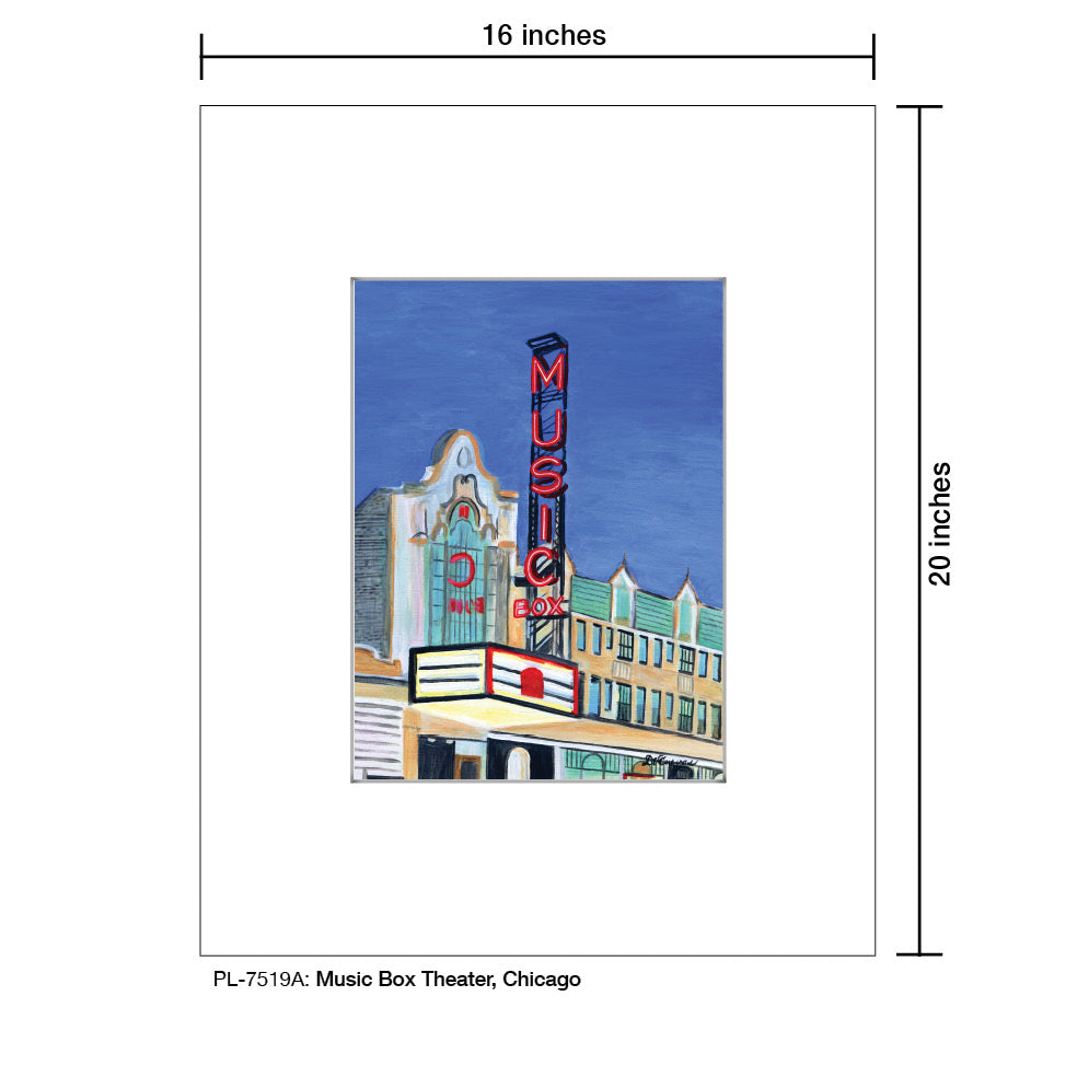 Music Box Theater, Chicago, Print (#7519A)
