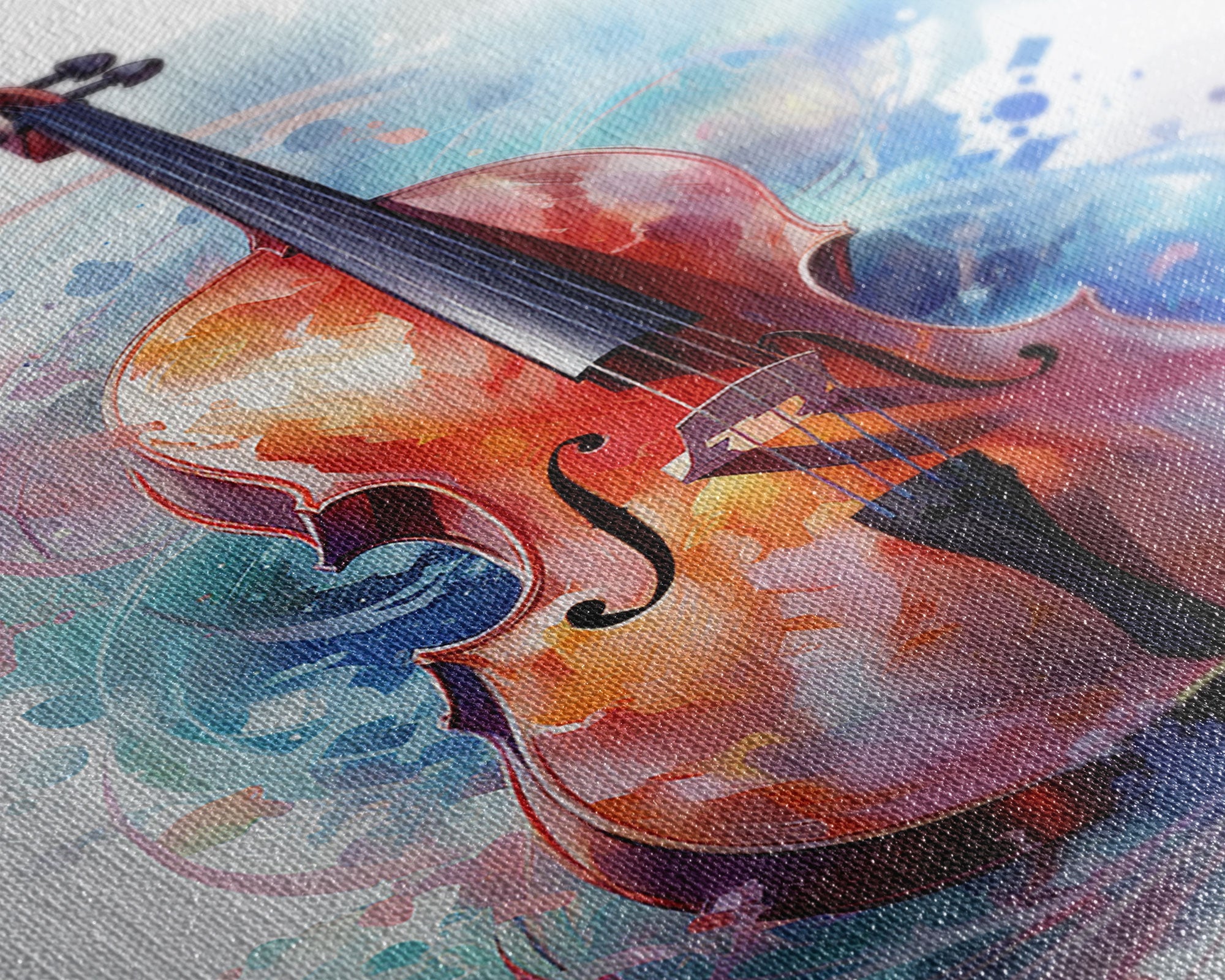 Galaxy Cello Studio Decor Gift, Banjo Wall Art Canvas Print, Stringed Instruments, Cello Art, Banjo Poster Print, Cello Gifts, Musical Art