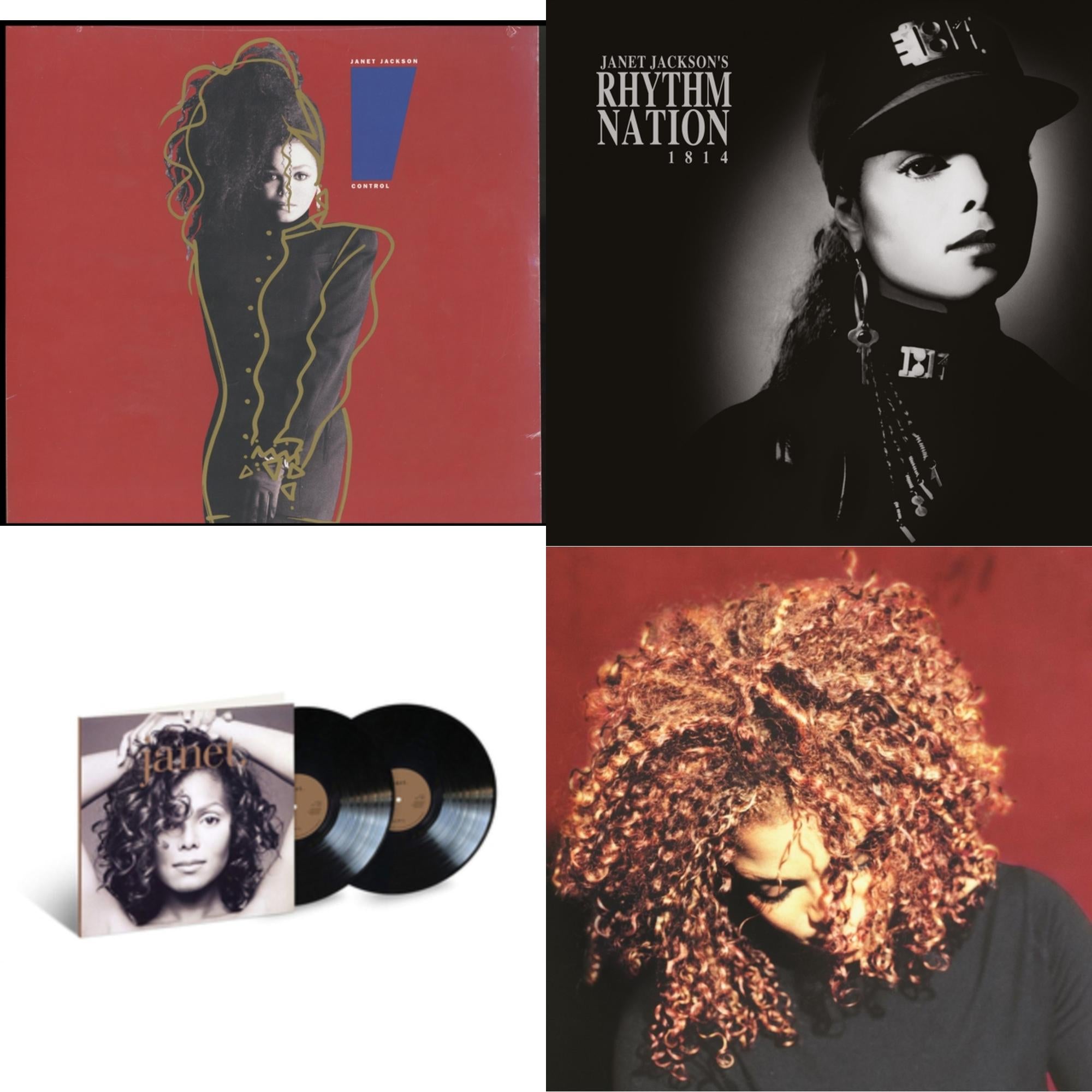 Janet Jackson - Control & Janet Jackson's Rhythm Nation 1814 (2 LP) & Janet. (2 LP) & Velvet Rope (2LP)