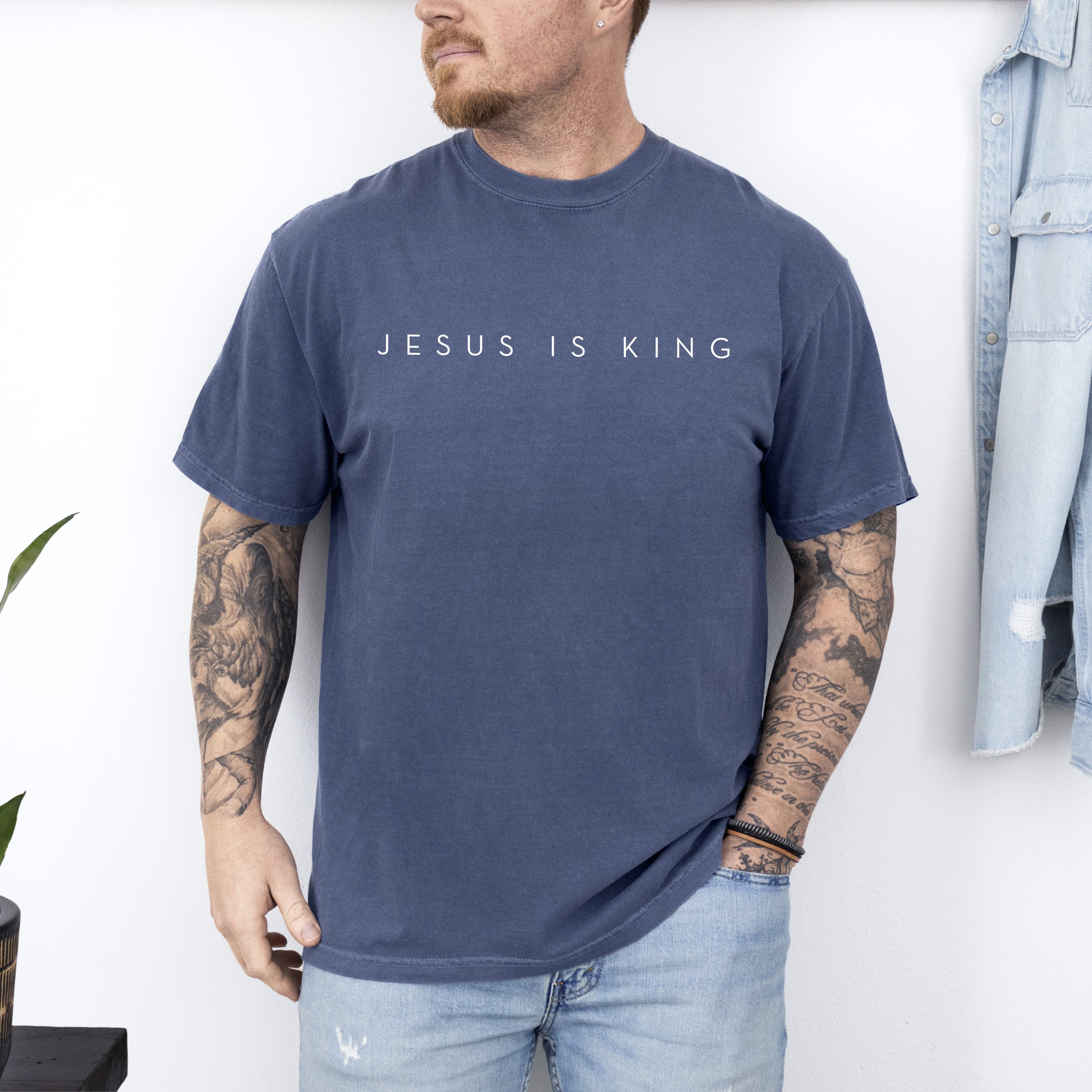 Jesus Is King, Minimalist, Religious, Faith, Gospel, Christian Tshirt Comfort Colors T-Shirt