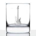 Electric Guitar Rocks Glass - Music Gifts for Guitar Players, Teachers and Musical Accessories for Musicians that Play Guitar - 10.25 Oz Glasses