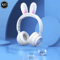 Cute Cartoon Rabbit Ear Wireless headphones with Microphone Stereo Music Bluetooth Earphones with LED Light Game Headset fone