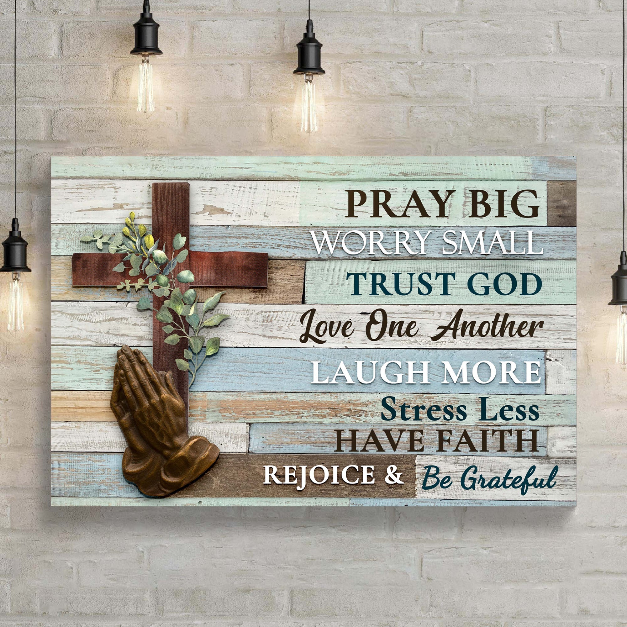 Trust God Love One Another Sign