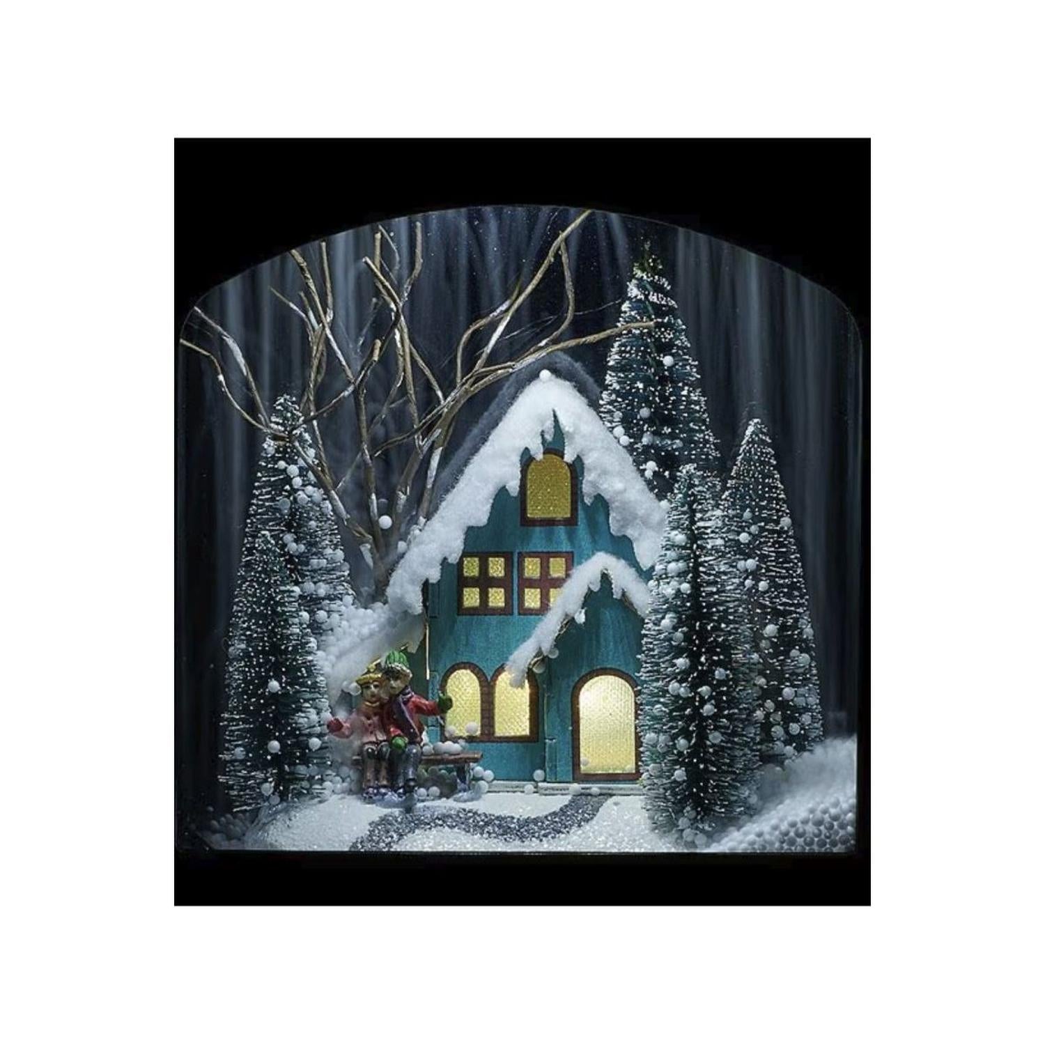 Musical LED Lighted Vintage House Lamp Post Decor