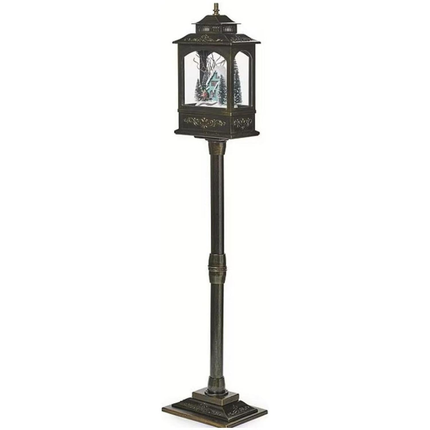 Musical LED Lighted Vintage House Lamp Post Decor
