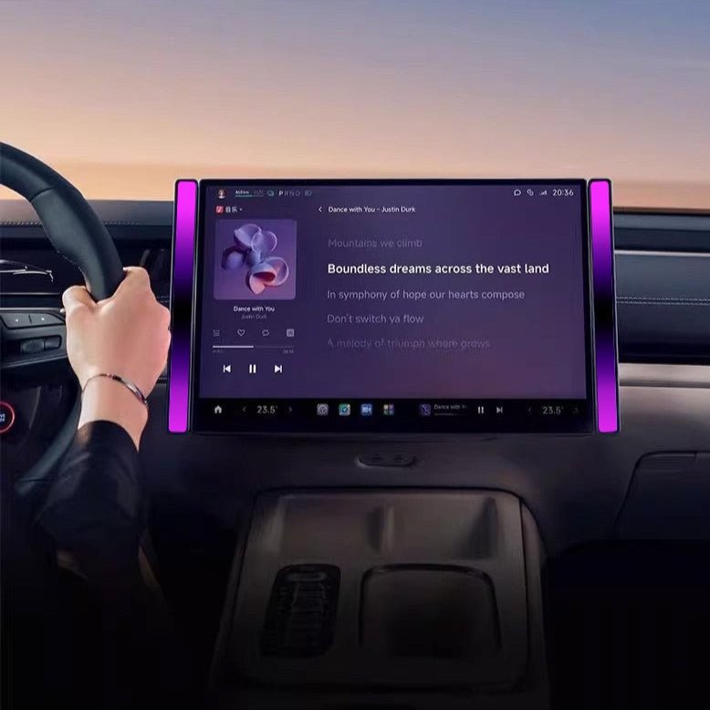 Model 3/Y Music-Synced RGB Ambient Lighting With Wireless Charging Phone Mount