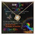To My Love Lgbt Love Knot Necklace Message Card